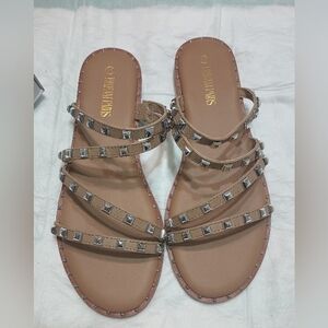 Dream pairs riveted flat sandles